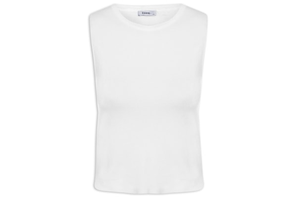 Blusa Feminina Tricot Sem Manga - Off White