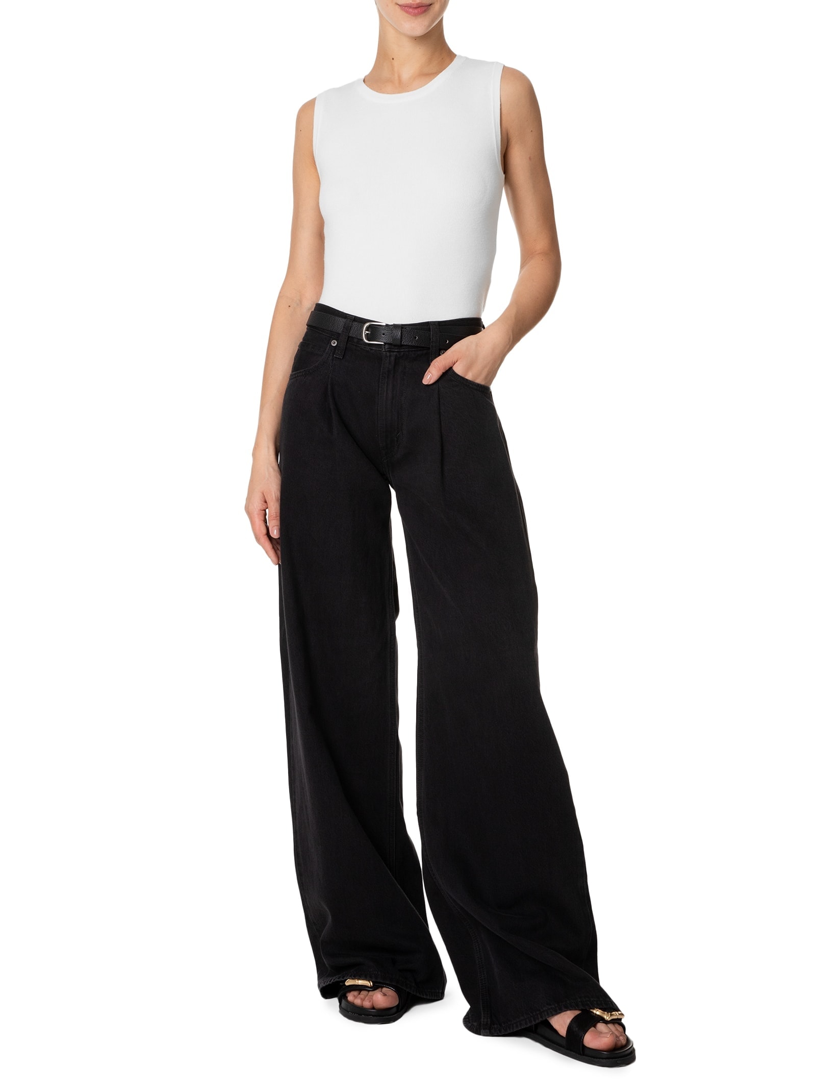 Blusa Feminina Tricot Sem Manga Off White Basiq