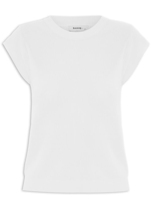 Blusa Feminina Tricot Sem Manga – Off White