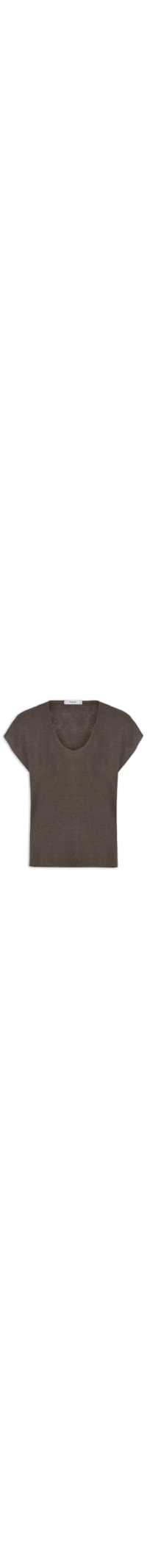 Blusa Feminina Tricot Sem Manga Oversized - Marrom