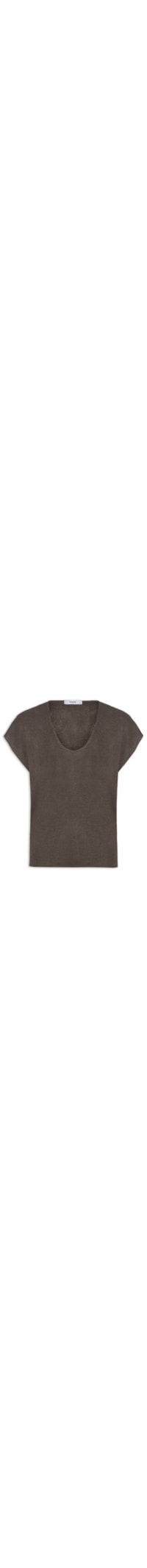 Blusa Feminina Tricot Sem Manga Oversized - Marrom