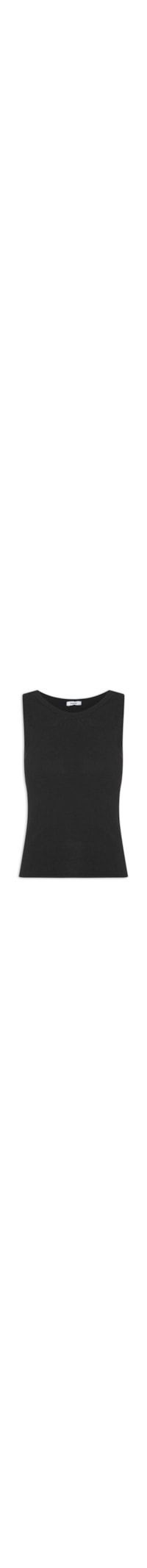 Blusa Feminina Tricot Sem Manga - Preto