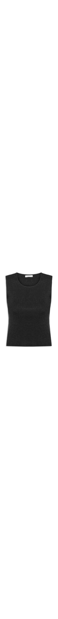 Blusa Feminina Tricot Sem Manga - Preto