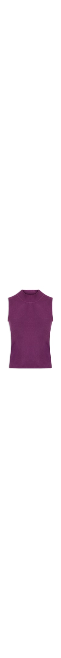 Blusa Feminina Tricot Sem Manga - Roxo