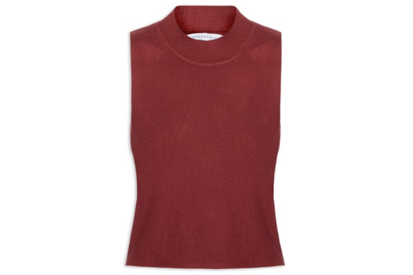 Blusa Feminina Tricot Sem Manga - Vinho 