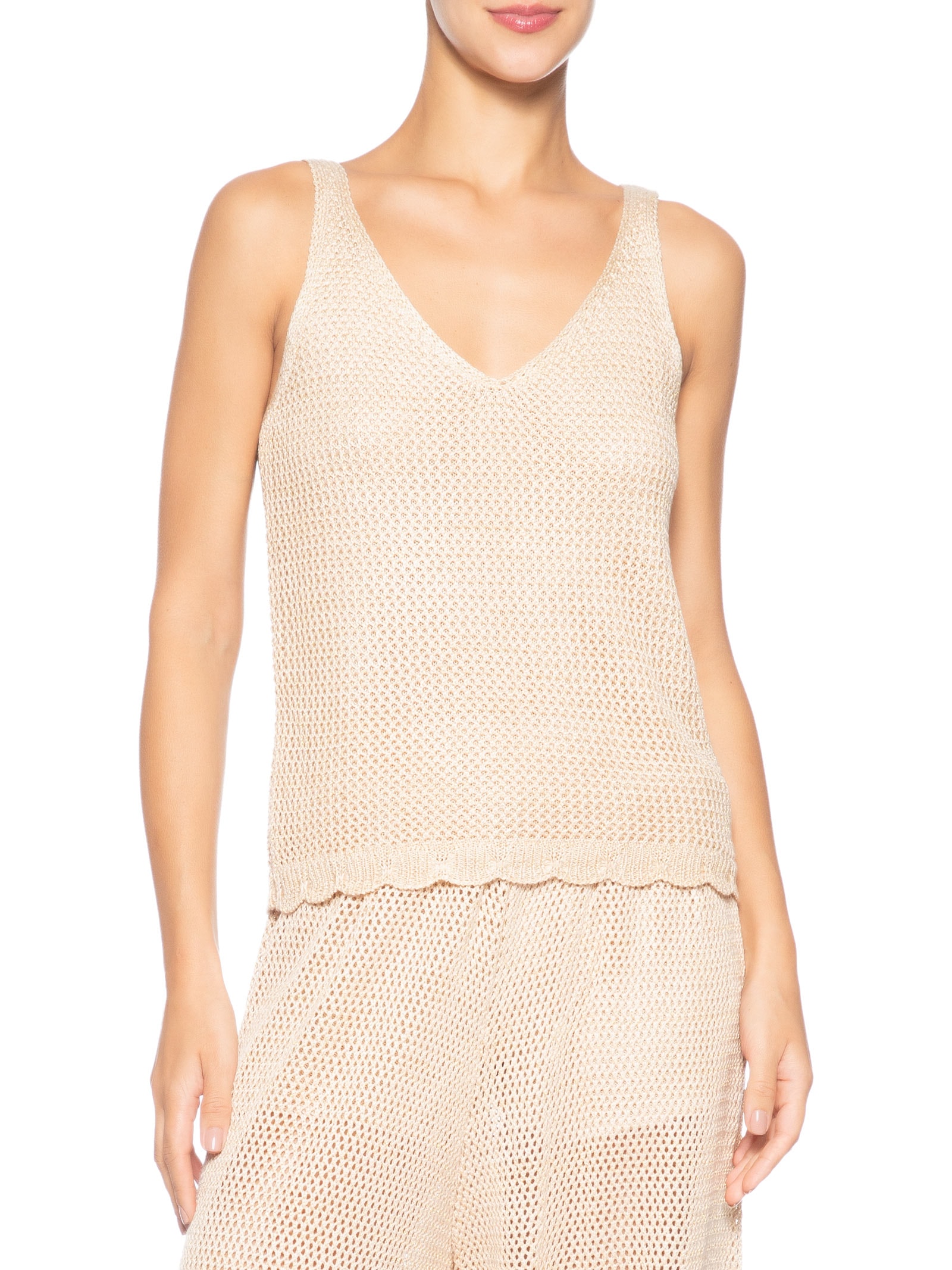 Blusa Feminina Tricot Telada Lurex Dourado Dress To