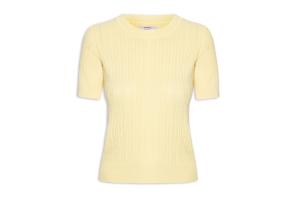 Blusa Feminina Tricot Texturizada - Amarelo