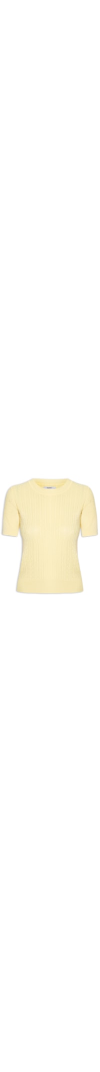 Blusa Feminina Tricot Texturizada - Amarelo