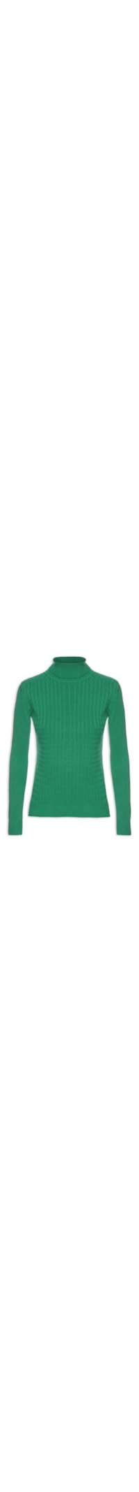 Blusa Feminina Tricot Texturizada Com Manga Longa - Verde