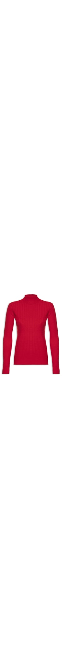 Blusa Feminina Tricot Texturizada Com Manga Longa - Vermelho