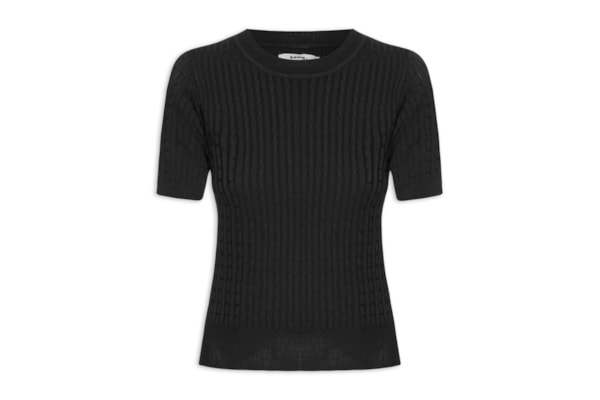 Blusa Feminina Tricot Texturizada - Preto