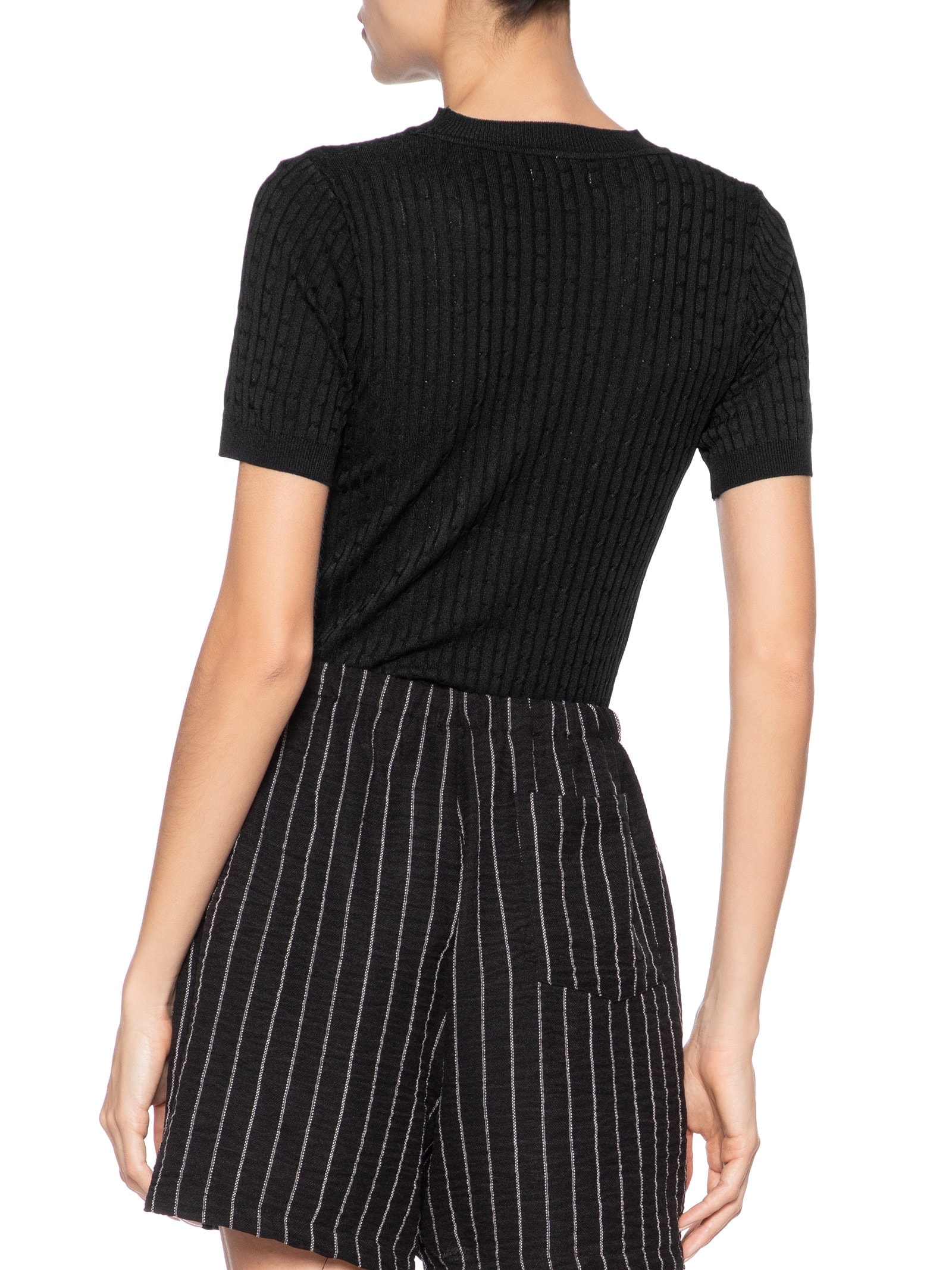 Blusa Feminina Tricot Texturizada Preto Basiq