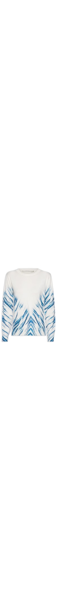 Blusa Feminina Tricot Tie Dye - Branco