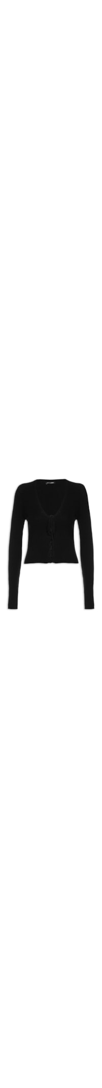 Blusa Feminina Tricot Trançada - Preto