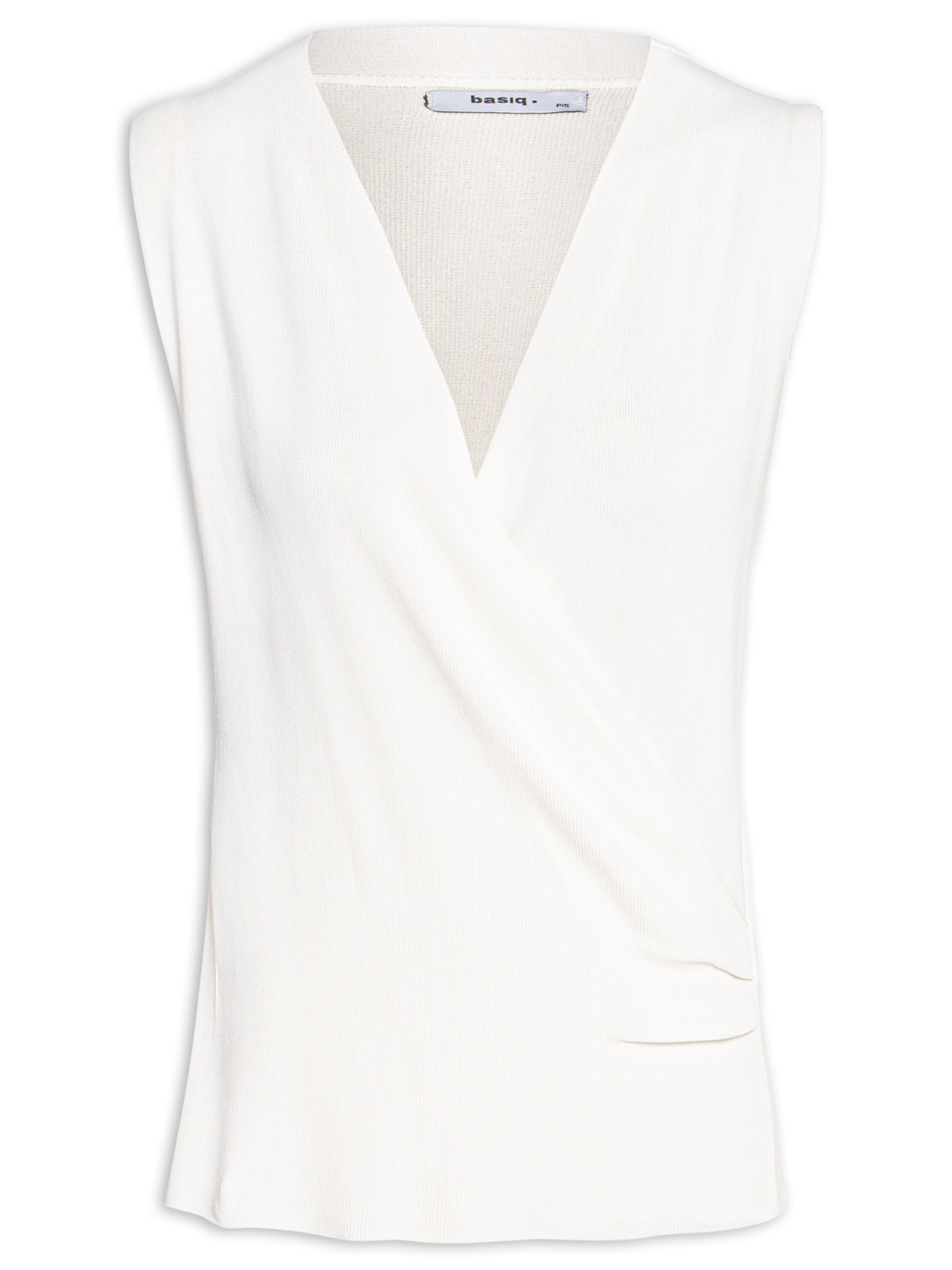 Blusa Feminina Tricot Transpassada Bege Basiq