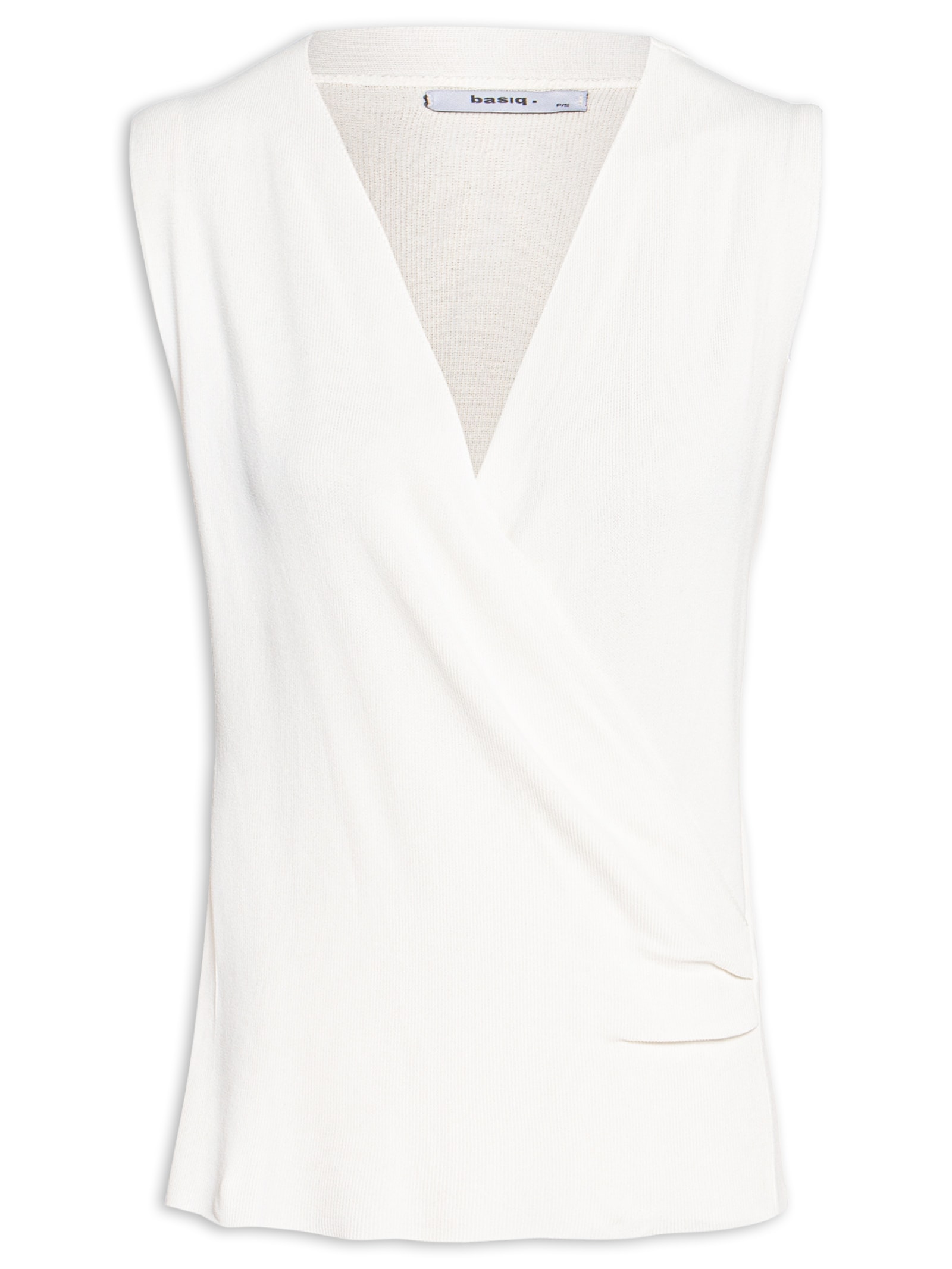 Blusa Feminina Tricot Transpassada Bege Basiq