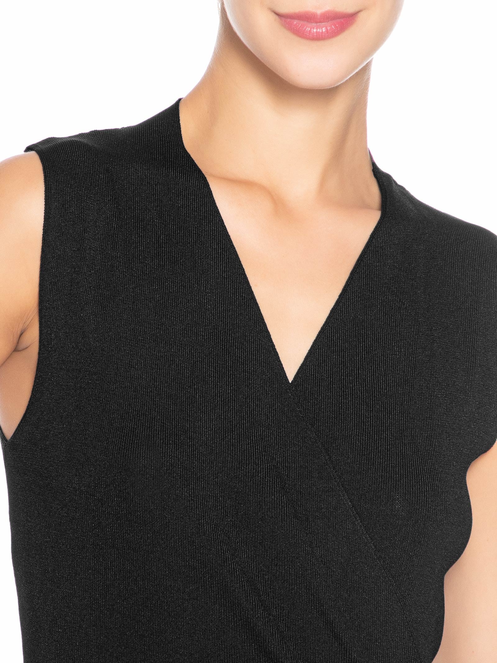 Blusa Feminina Tricot Transpassada Preto Basiq