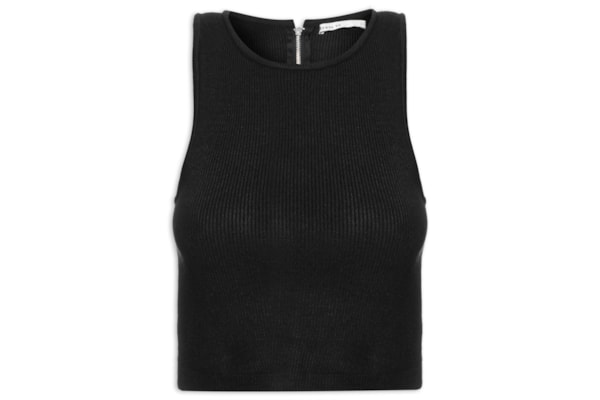 Blusa Feminina Tricot Zíper - Preto