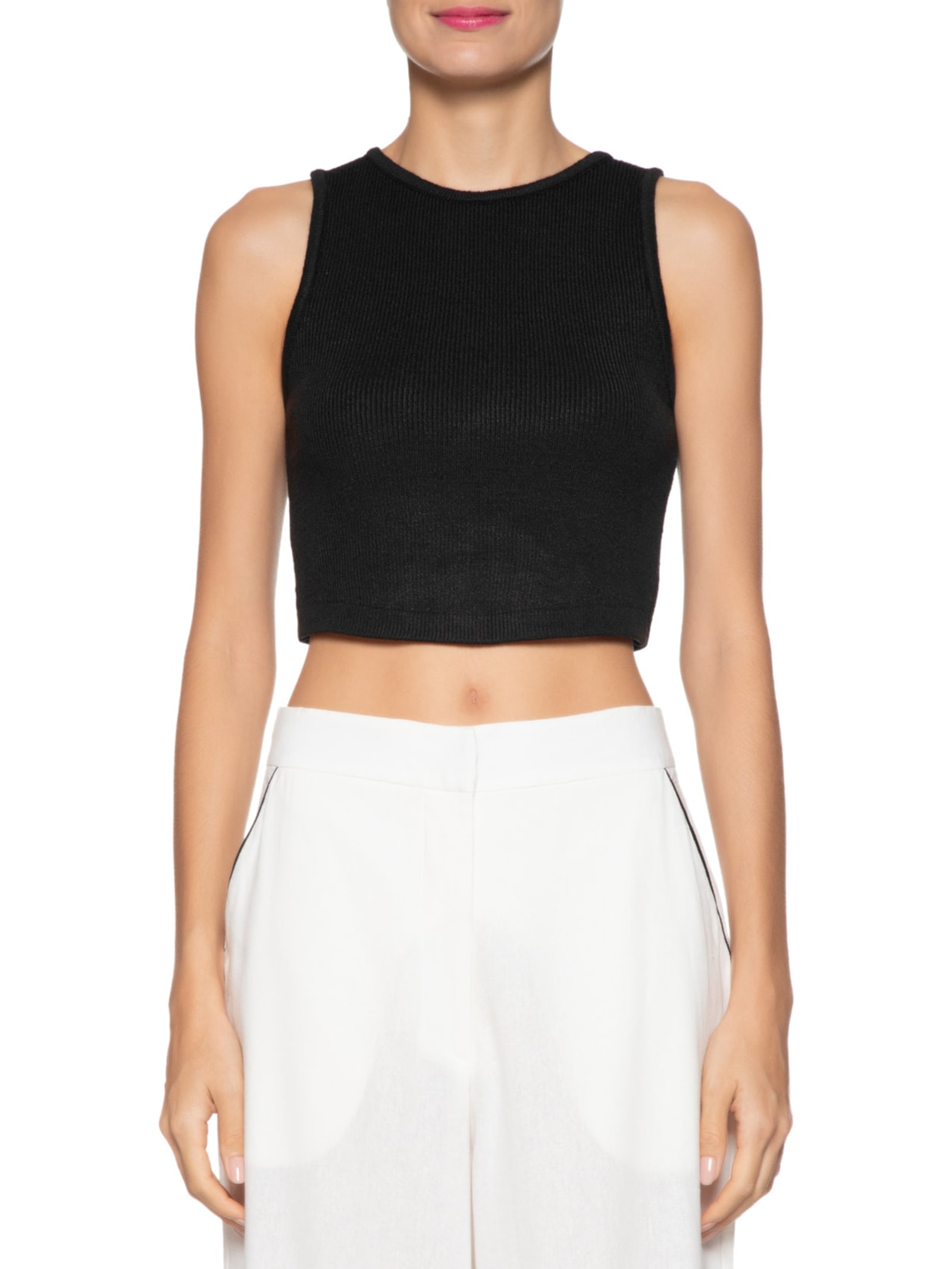 Blusa Feminina Tricot Zíper Preto Dress To