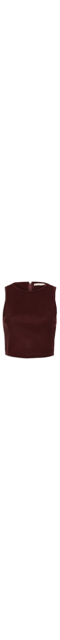 Blusa Feminina Tricot Zíper - Vinho