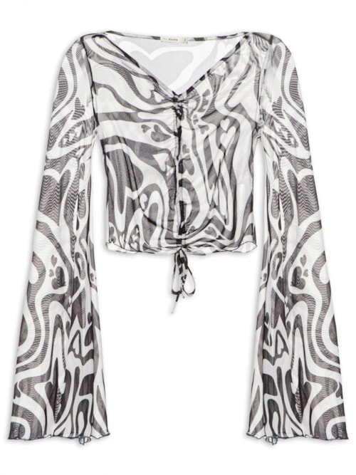 Blusa Feminina Tule Estampa Love Core – Branco