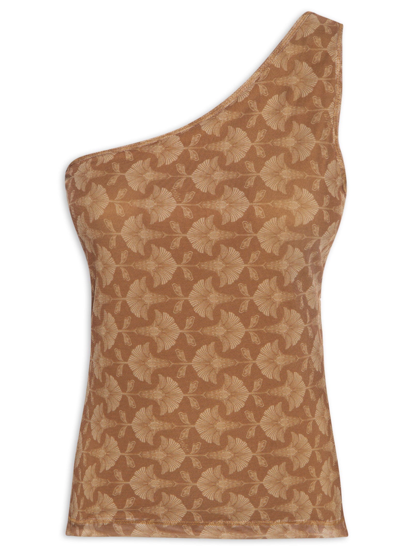 Blusa Feminina Tule Estampada Marrom Colcci