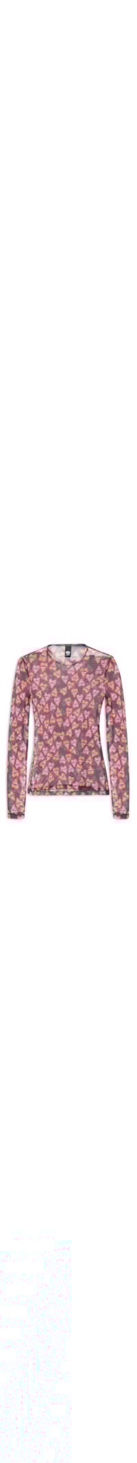 Blusa Feminina Tule Estampada - Preto