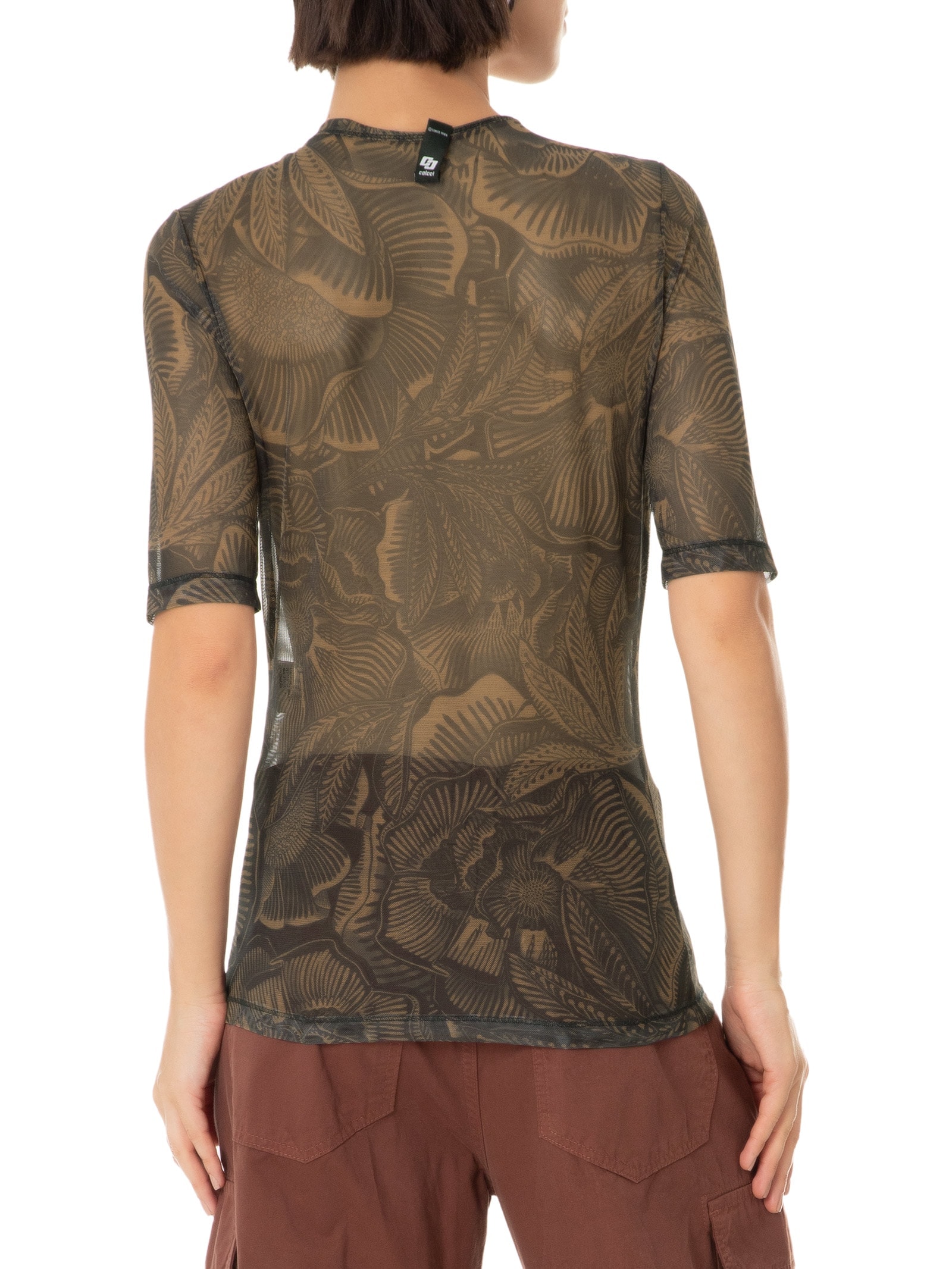 Blusa Feminina Tule Estampada Preto Colcci