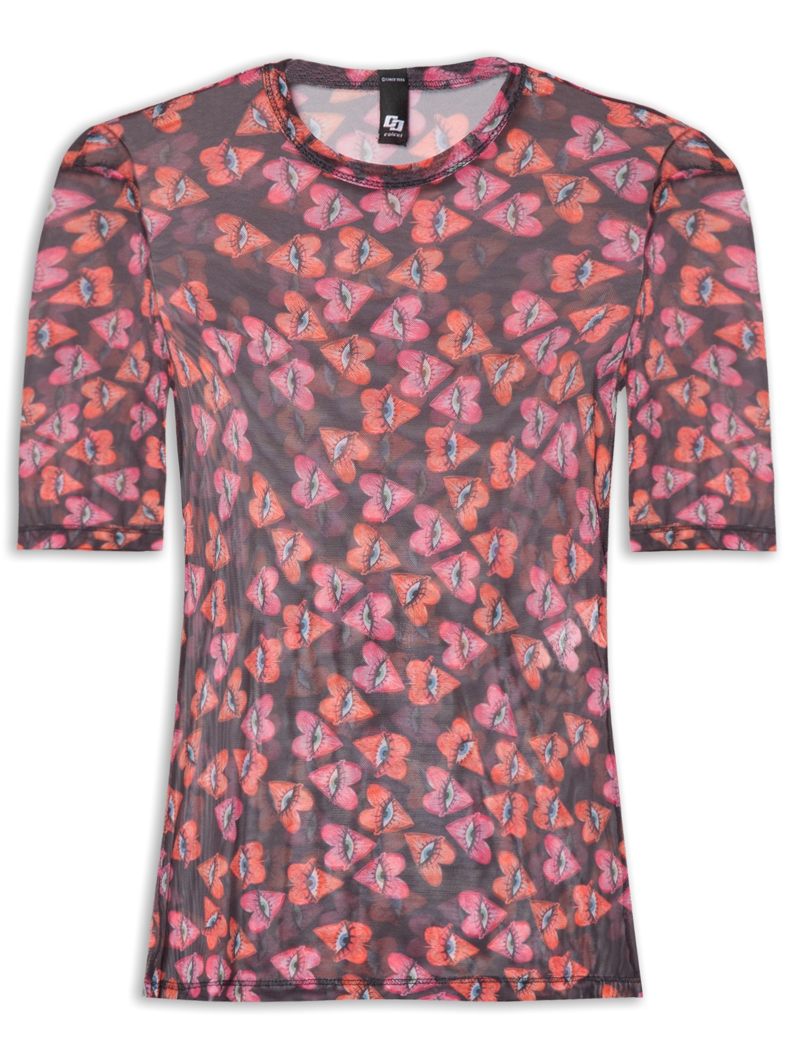 Blusa Feminina Tule Estampada Preto Colcci