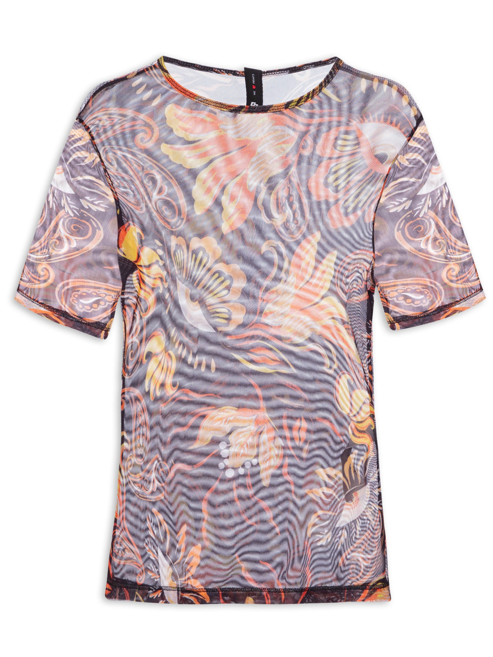 Blusa Feminina Tule Estampado Marrom Colcci