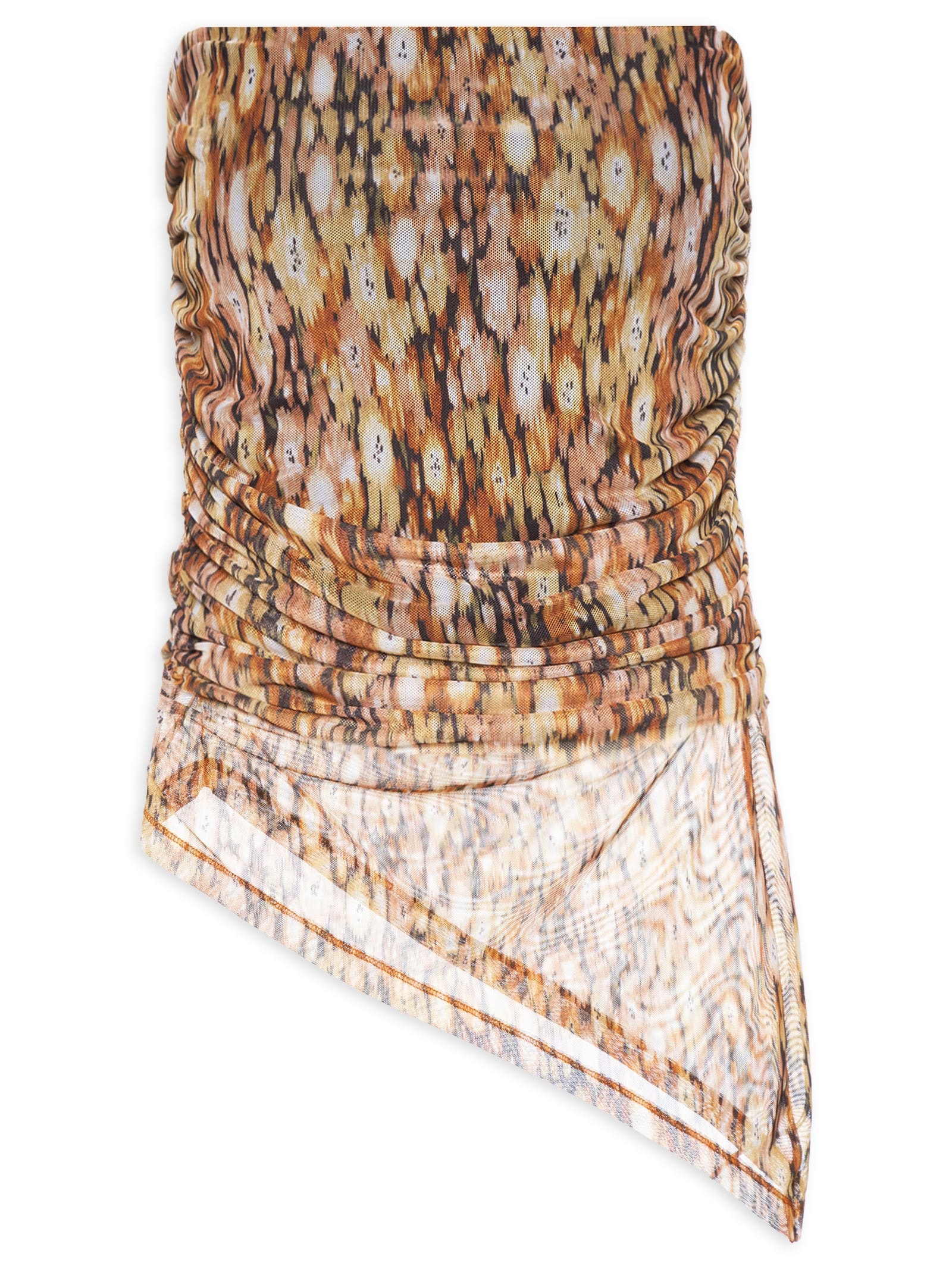 Blusa Feminina Tule Estampado Marrom Colcci