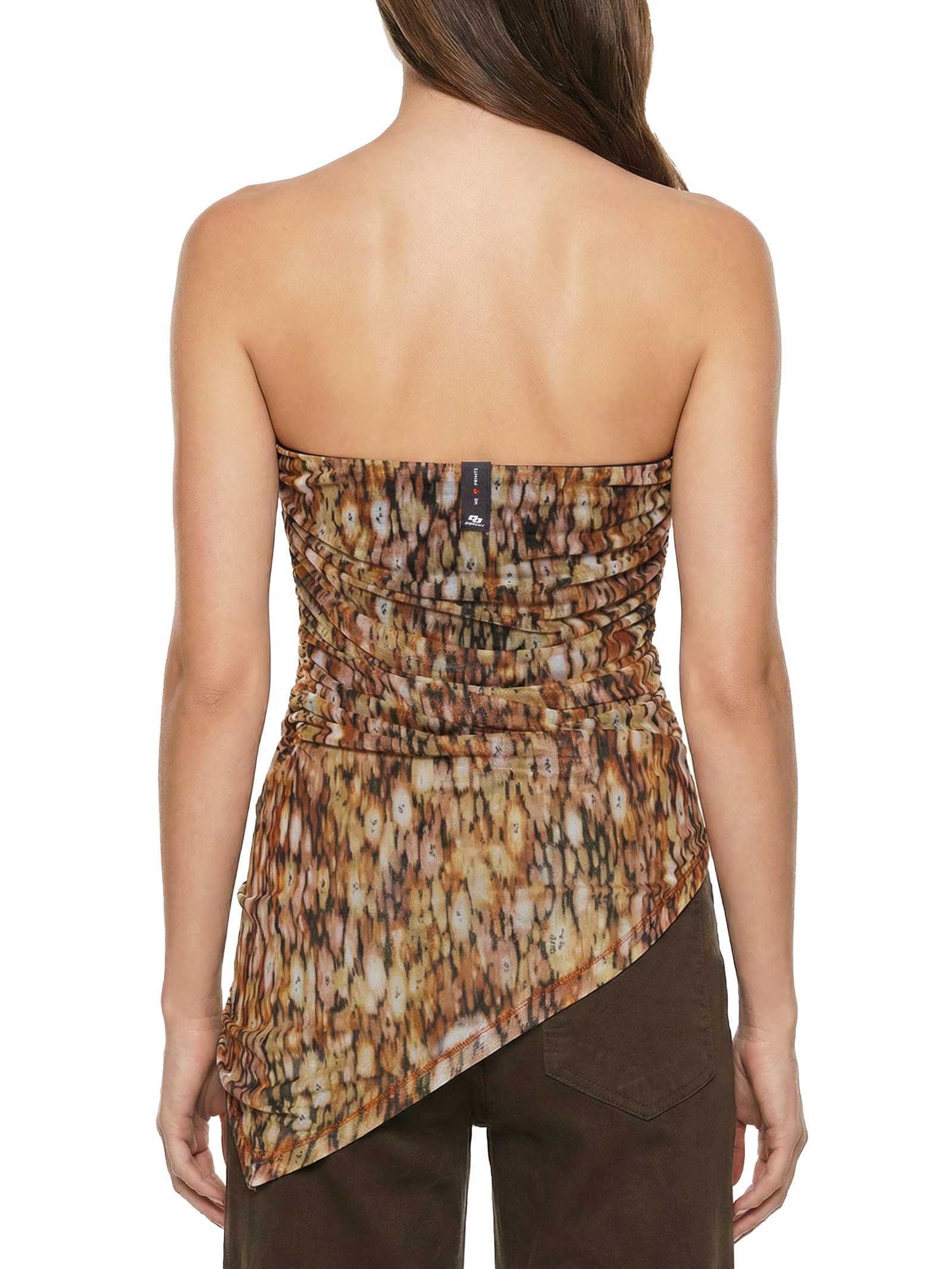 Blusa Feminina Tule Estampado Marrom Colcci