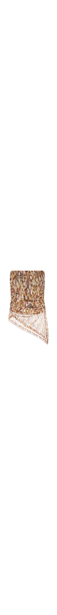 Blusa Feminina Tule Estampado - Marrom