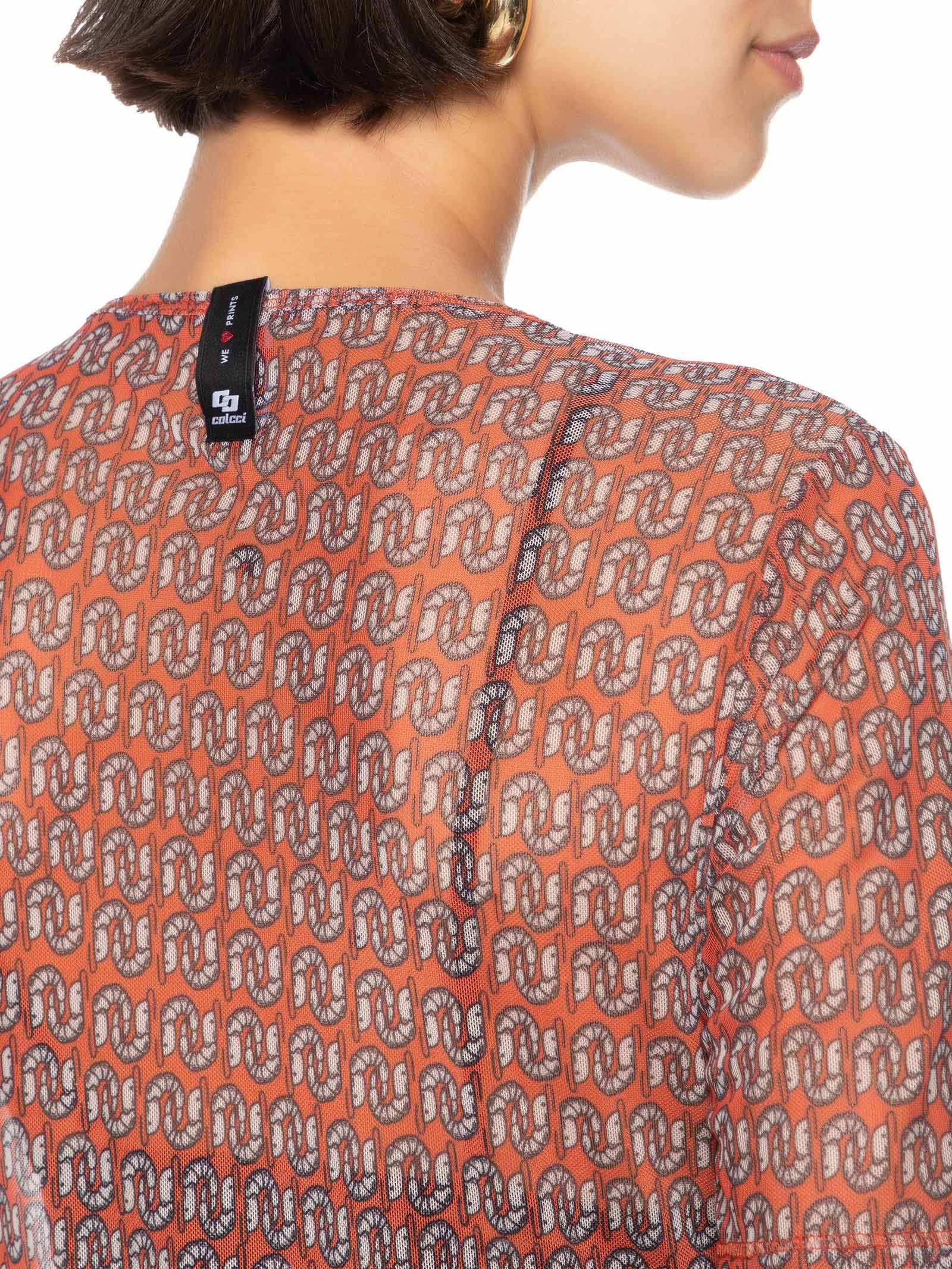 Blusa Feminina Tule Estampado Rosa Colcci