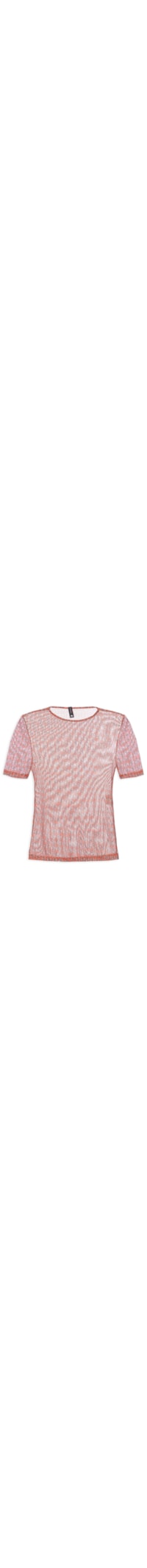 Blusa Feminina Tule Estampado - Rosa