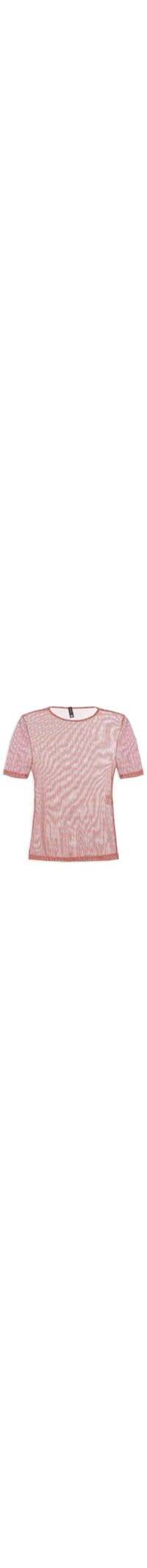 Blusa Feminina Tule Estampado - Rosa