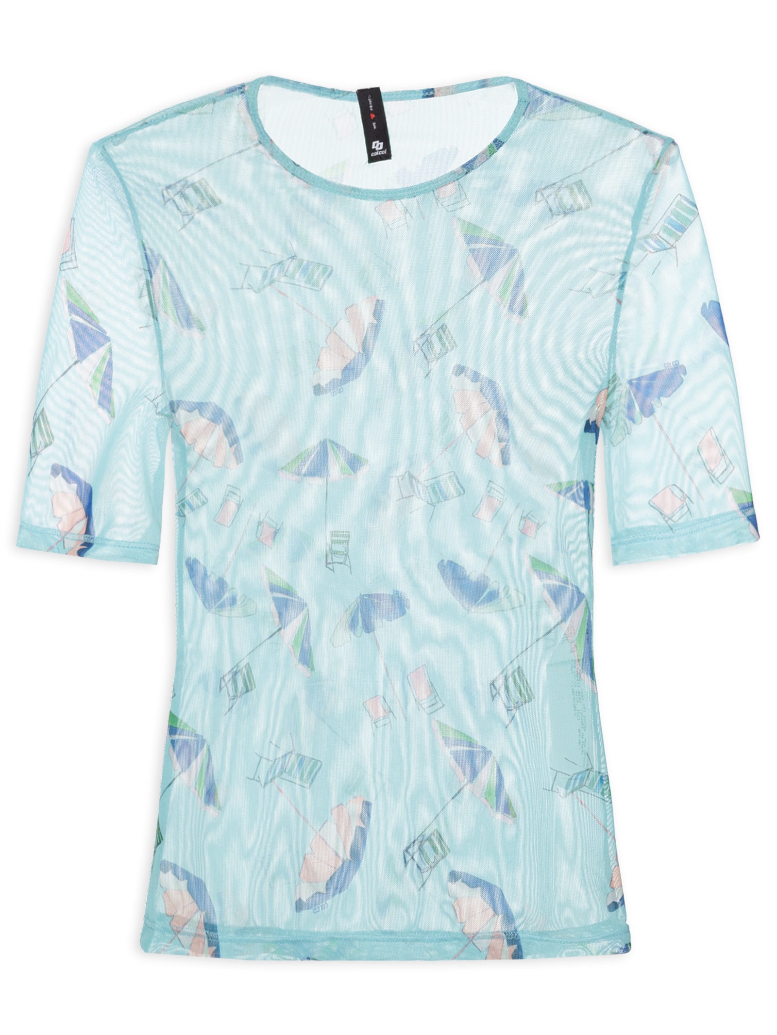 Blusa Feminina Tule Estampado Verde Colcci