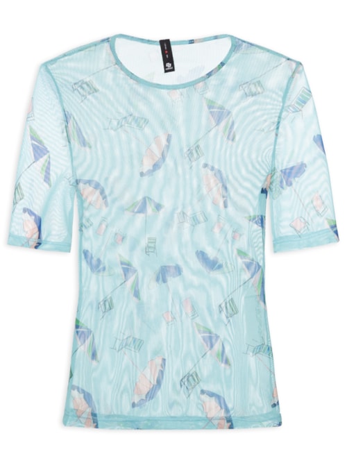 Blusa Feminina Tule Estampado – Verde