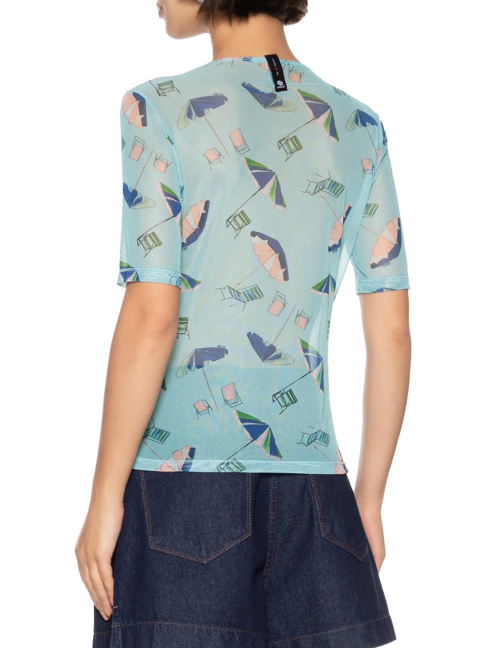 Blusa Feminina Tule Estampado Verde Colcci