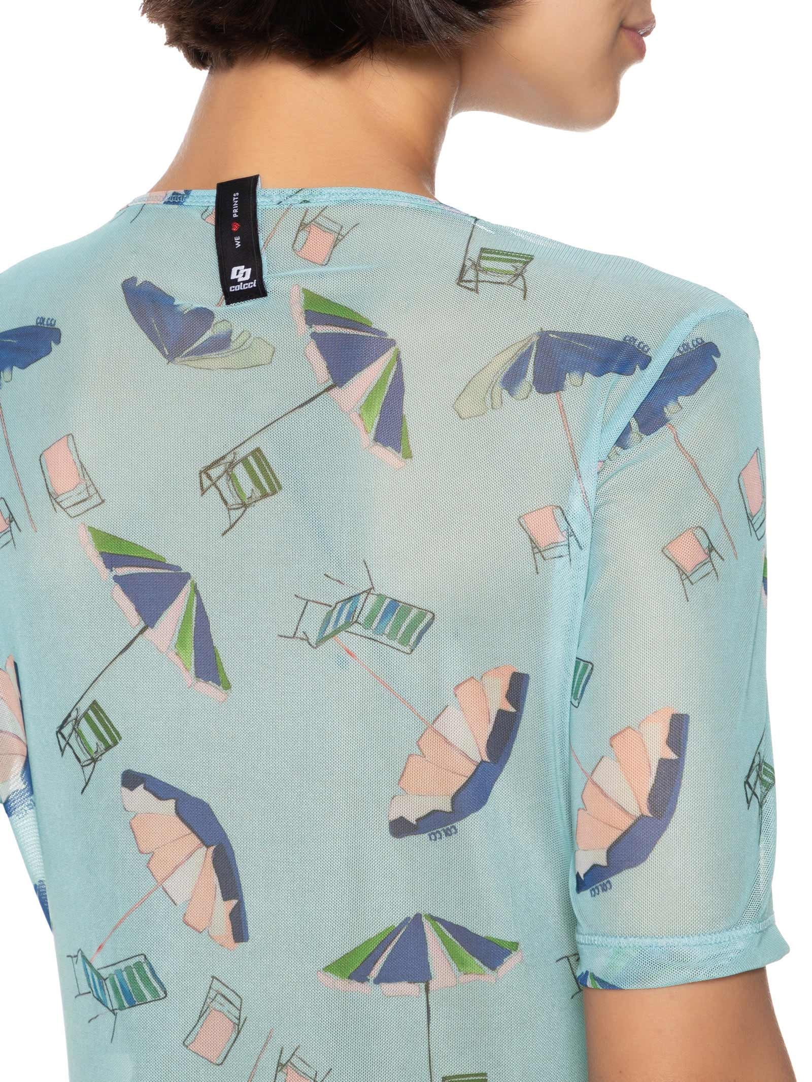 Blusa Feminina Tule Estampado Verde Colcci