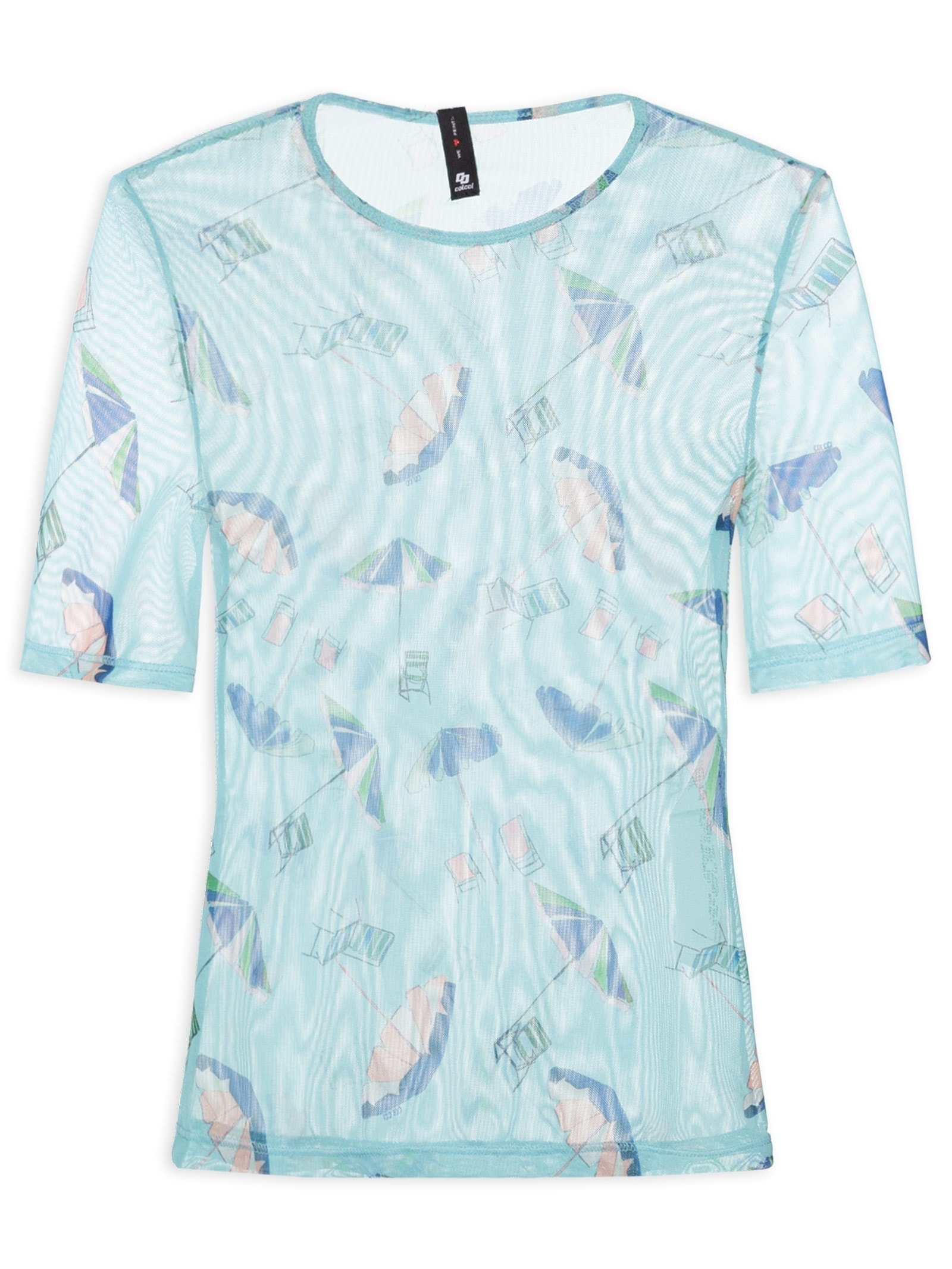 Blusa Feminina Tule Estampado Verde Colcci