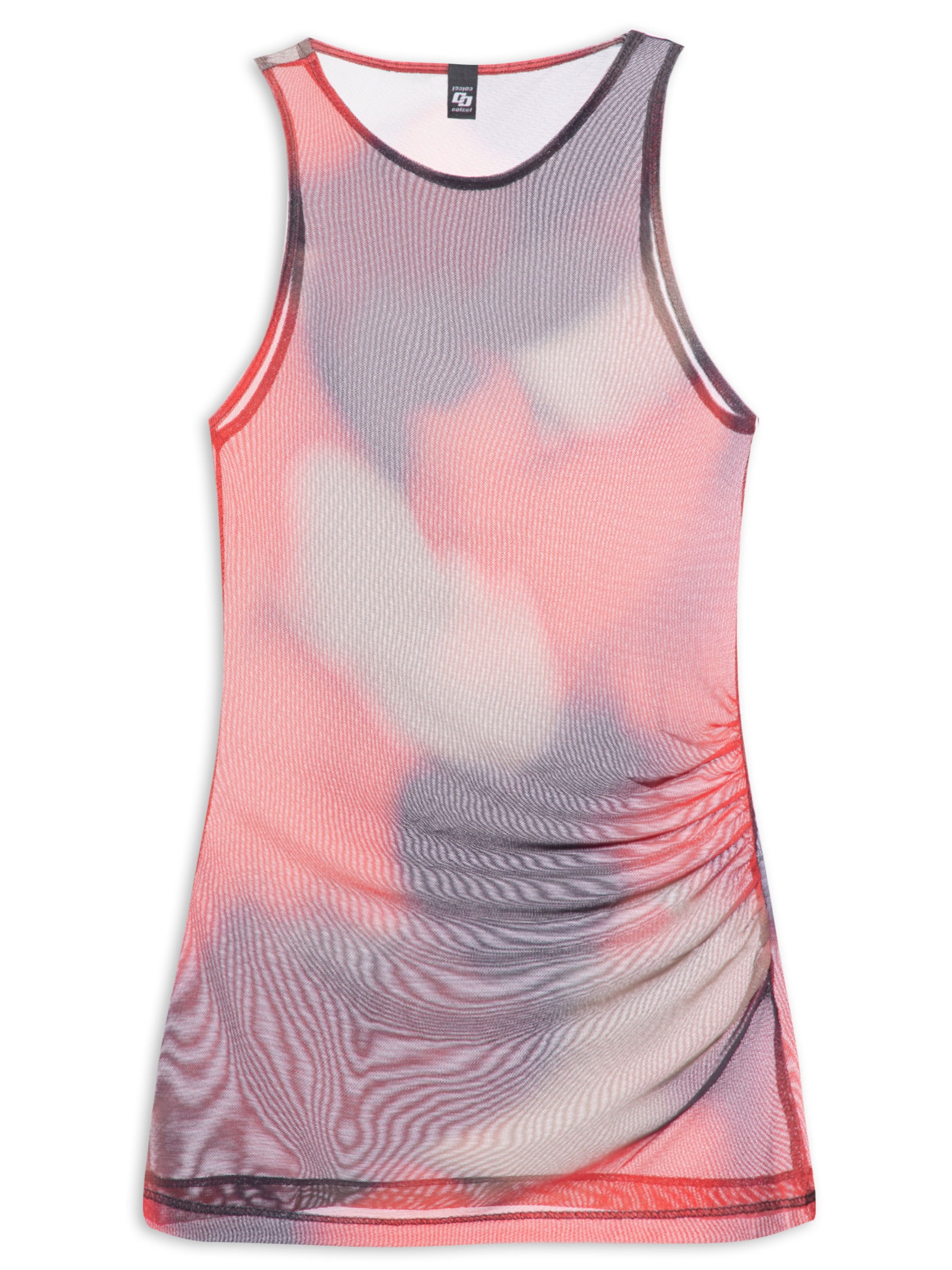 Blusa Feminina Tule Estampado Vermelho Colcci