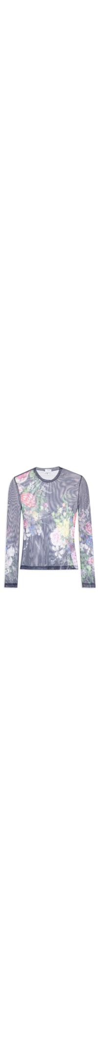 Blusa Feminina Tule Fiori - Azul