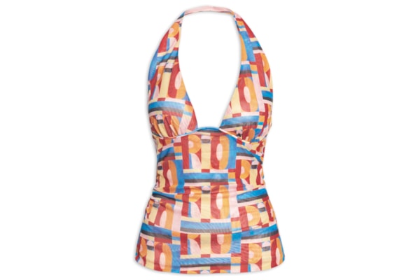 Blusa Feminina Tule Frente Única Rio Gráfico - Rosa