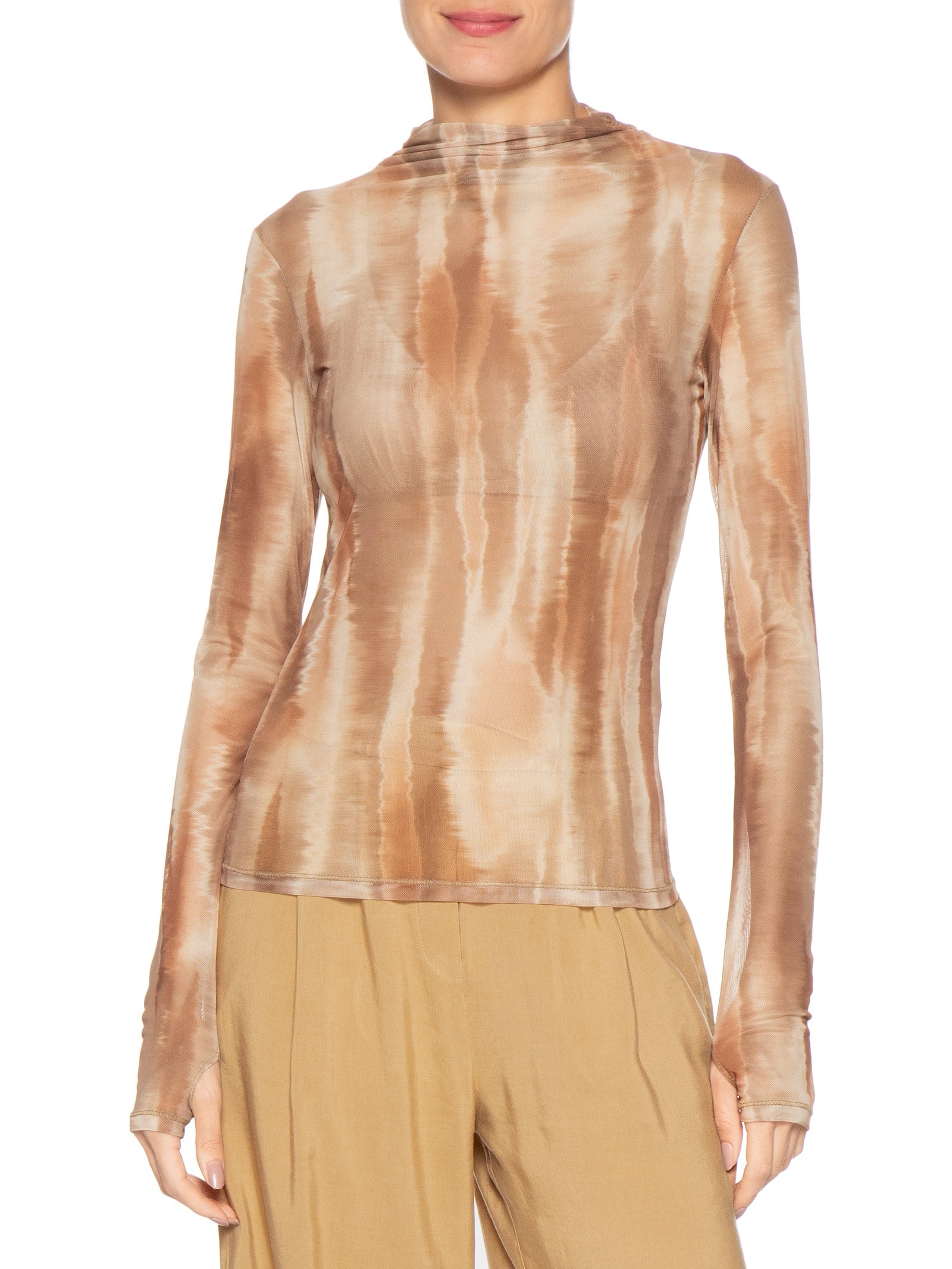 Blusa Feminina Tule Giane Marrom Le Lis