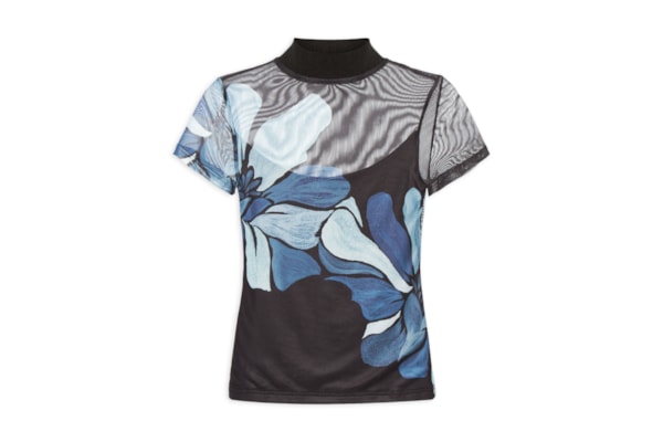Blusa Feminina Tule Jardim De Amora - Preto