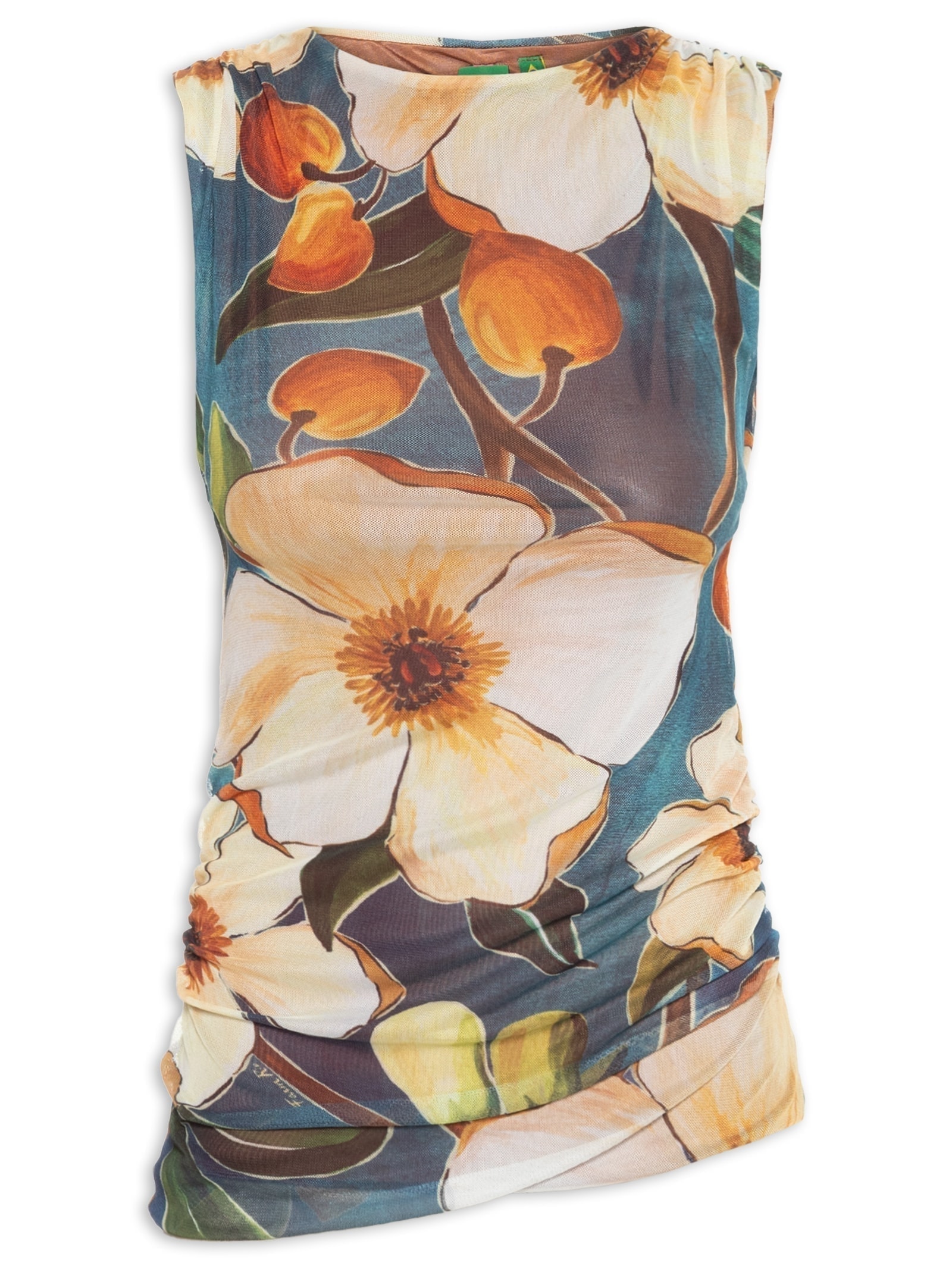 Blusa Feminina Tule Jardim Litoral Azul Farm