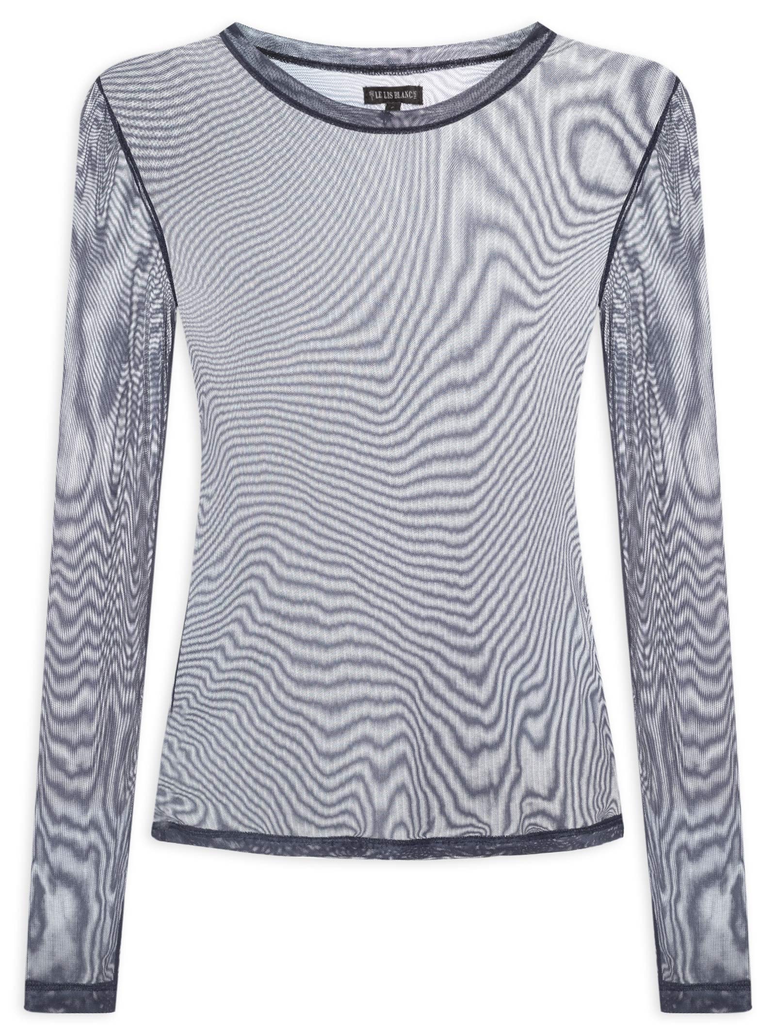 Blusa Feminina Tule Joana Azul Le Lis