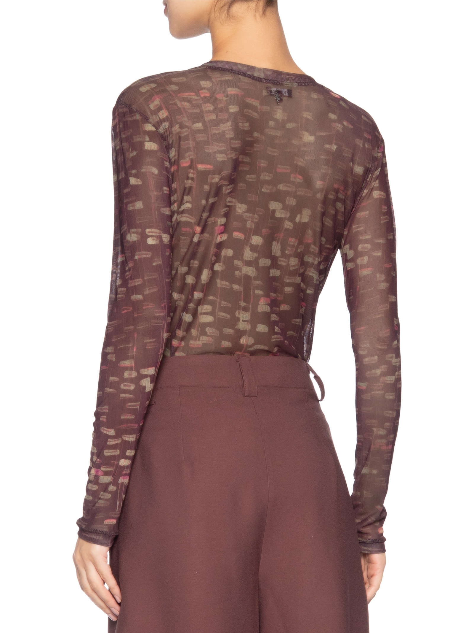 Blusa Feminina Tule Joana Brilho Marrom Le Lis