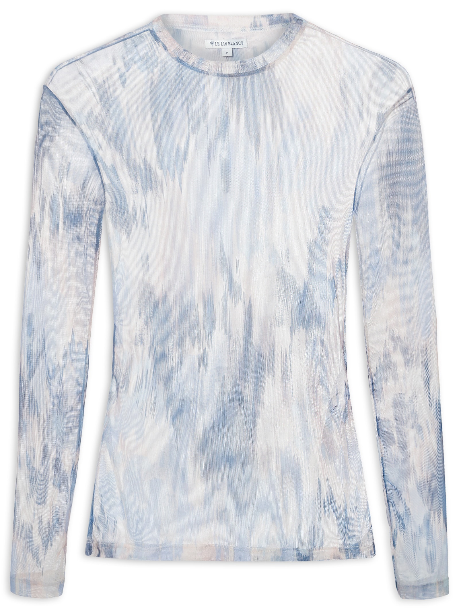 Blusa Feminina Tule Joana Camuflagem Azul Le Lis